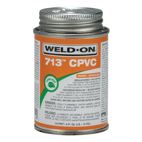 Weld-On 713 Orange Cement For CPVC/PVC 4 fl. oz.