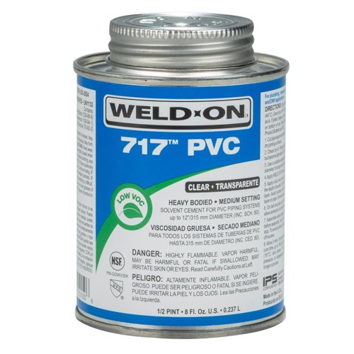 Weld-On 717 Clear Cement For PVC 8 fl. oz.