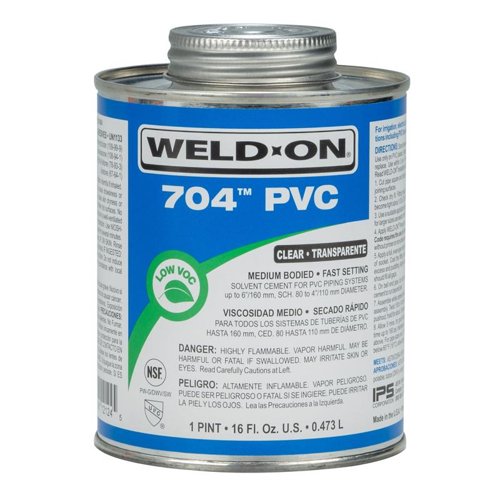 Weld-On 704 Clear Cement For PVC 16 fl. oz.