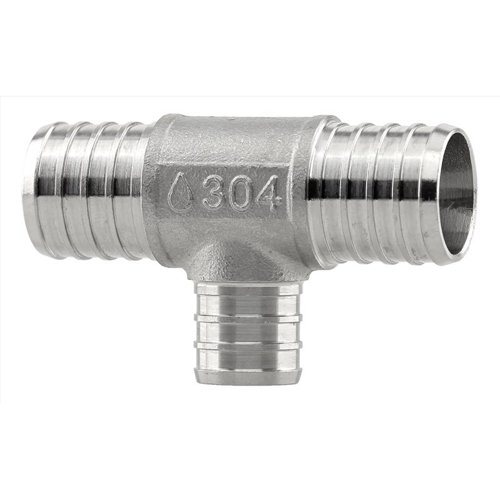 Plumbeeze 1 in. PEX X 1 in. D PEX Stainless Steel Tee