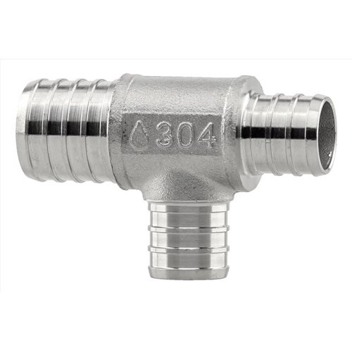 Plumbeeze 1 in. PEX X 3/4 in. D PEX Stainless Steel Tee