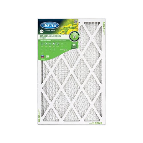 BestAir 16 in. W X 25 in. H X 1 in. D 8 MERV Pleated Air Filter 1 pk