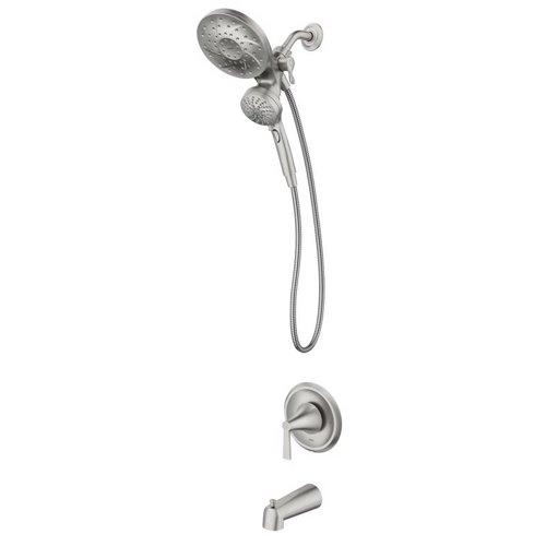 Moen Mikah 1-Handle Brushed Nickel Tub and Shower Faucet