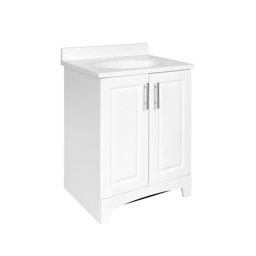 Royal Cabinets Single White Vanity Combo 24-1/2 in. W X 19 in. D X 36 in. H
