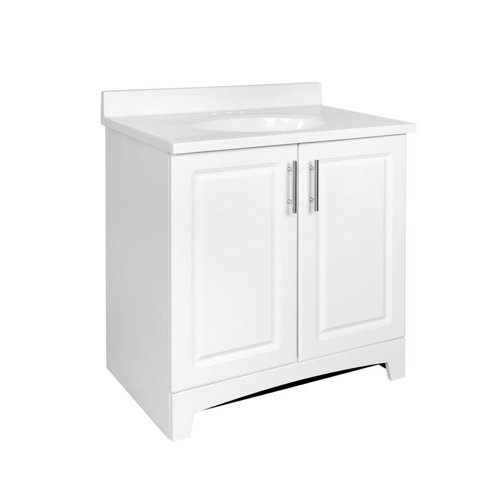 Royal Cabinets Single White Vanity Combo 30-1/2 in. W X 19 in. D X 36 in. H