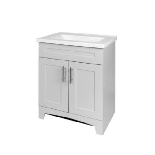 Royal Cabinets Shaker Single Grey Vanity Combo 24-1/2 in. W X 18.75 in. D X 36 in. H