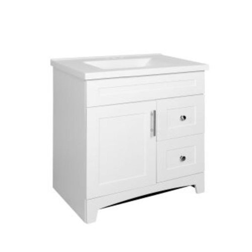 Royal Cabinets Single White Vanity Combo 30.5 in. W X 18.75 in. D X 36 in. H