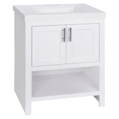 Royal Cabinets Single Bright Gray Vanity Combo 30-1/2 in. W X 18.75 in. D X 35-1/2 in. H
