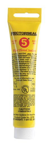 RectorSeal Slow Dry 5 Soft Set Yellow Pipe Thread Sealant 1.75 oz