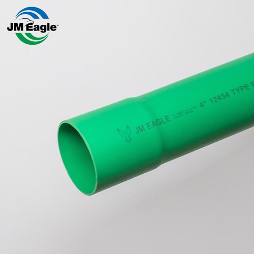 JM Eagle PVC Sewer Main 4 in. D X 20 ft. L Bell 0 psi