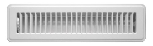 Tru Aire 2 in. H X 12 in. W 2-Way Powder Coat White Steel Floor Register