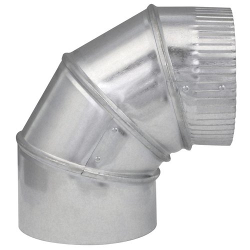 Imperial 5 in. D X 5 in. D Adjustable 90 deg Galvanized Steel Furnace Pipe Elbow