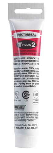 RectorSeal T Plus 2 White Pipe Thread Sealant 1.75 oz