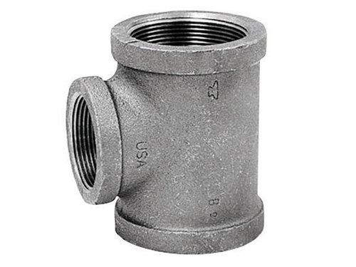 Anvil 1 in. FPT X 1 in. D FPT 1/2 in. D FPT Black Malleable Iron Reducing Tee