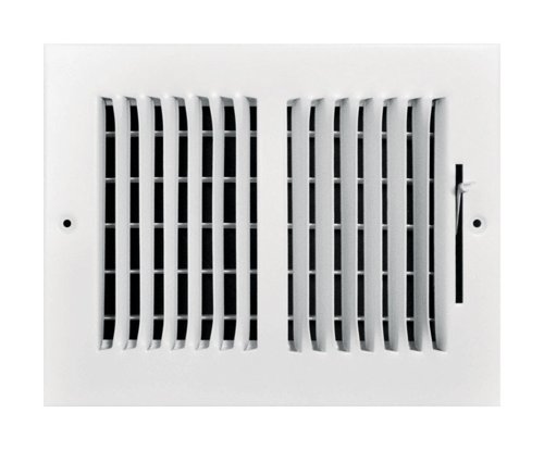 Tru Aire 6 in. H X 8 in. W 2-Way Powder Coat White Steel Wall/Ceiling Register