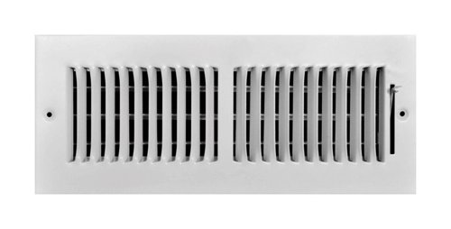 Tru Aire 4 in. H X 12 in. W 2-Way Powder Coat White Steel Wall/Ceiling Register