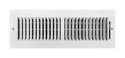 Tru Aire 4 in. H X 14 in. W 2-Way Powder Coat White Steel Wall/Ceiling Register