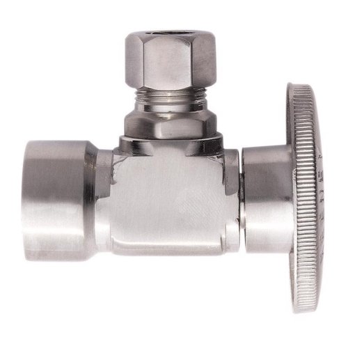 Keeney 1/2 in. FIP in. X 3/8 in. Compression Brass Shut-Off Valve