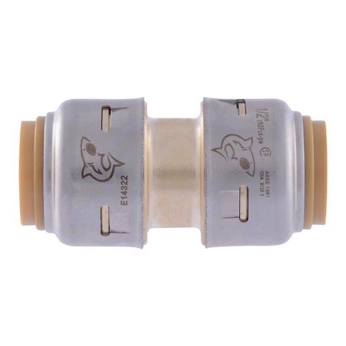 SharkBite Push to Connect 1/2 in. Barb each X 1/2 in. D Brass Coupling