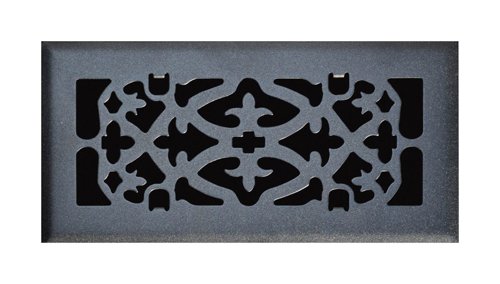 Tru Aire 4 in. H X 10 in. W 1-Way Matte Black Steel Floor Diffuser