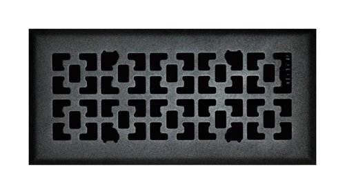 Tru Aire 4 in. H X 10 in. W 1-Way Matte Black Steel Floor Diffuser