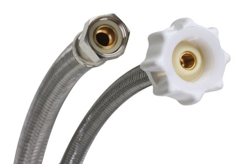 Fluidmaster 3/8 in. Compression X 7/8 in. D Ballcock 12 in. Braided Stainless Steel Toilet Supply Li