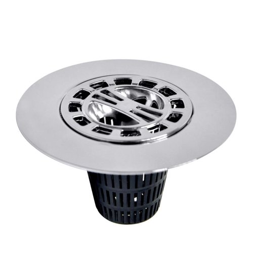 Danco 4-1/4 in. Chrome Round Drain Grate and Cover