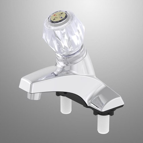 Home Plus Chrome Traditional Centerset Bathroom Sink Faucet 4 in.