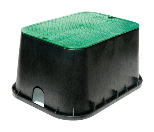 NDS 20 in. W X 13 in. H Rectangular Valve Box with Overlapping Cover Black/Green