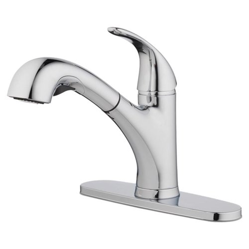 OakBrook Pacifica One Handle Chrome Pull-Out Kitchen Faucet