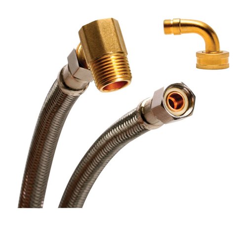 Fluidmaster 3/8 in. Compression X 3/8 in. D Compression 72 in. Stainless Steel Dishwasher Supply Lin
