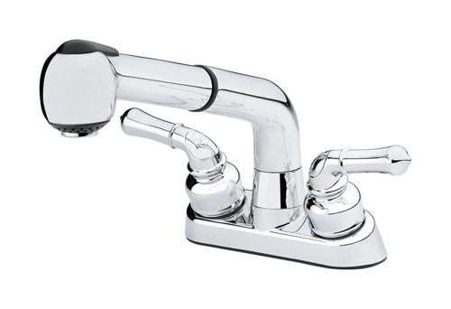 Homewerks Pullout Two Handle Chrome Laundry Faucet