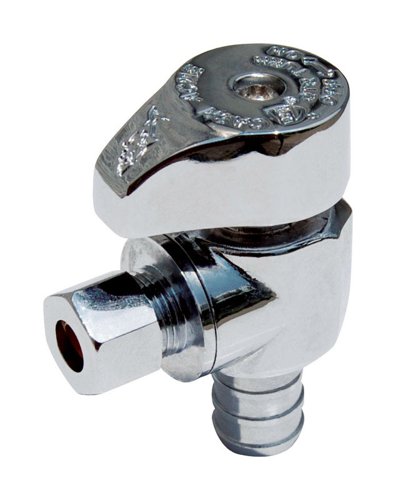 SharkBite 1/2 in. PEX Barb X 3/8 in. Brass Angle Stop Valve