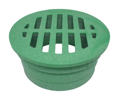 NDS 3 in. Green Round Polyethylene Drain Grate