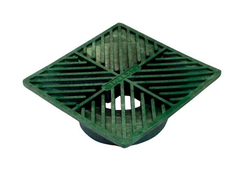 NDS 6 in. Green Square Polyethylene Drain Grate