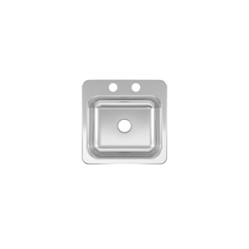 Kindred Creemore Stainless Steel Top Mount 15 in. W X 15 in. L Single Bowl Bar Sink