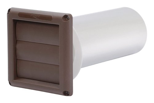 Deflect-O Supurr Vent 6 in. L X 4 in. D Brown Plastic Vent Dryer Hood