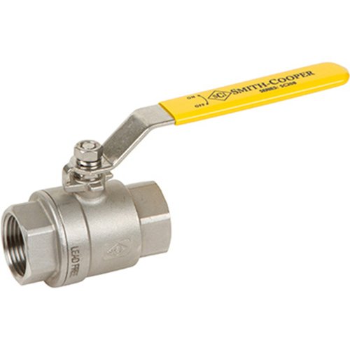 Smith-Cooper 1/2 in. Stainless Steel FIP Ball Valve Full Port Lever