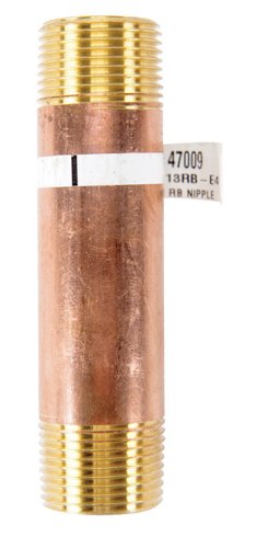 Anderson Metals 3/4 in. MPT in. X 3/4 in. D MPT Brass Nipple 4 in. L