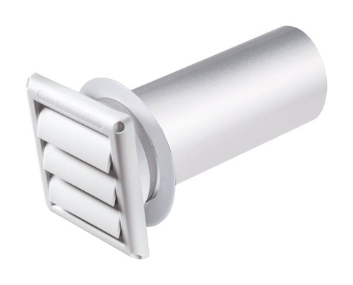 Deflect-O Supurr-Vent 11 in. L X 4 in. D White Aluminum/Plastic Dryer Vent Kit