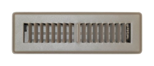 Tru Aire 2 in. H X 10 in. W 2-Way Powder Coat Brown Steel Floor Register