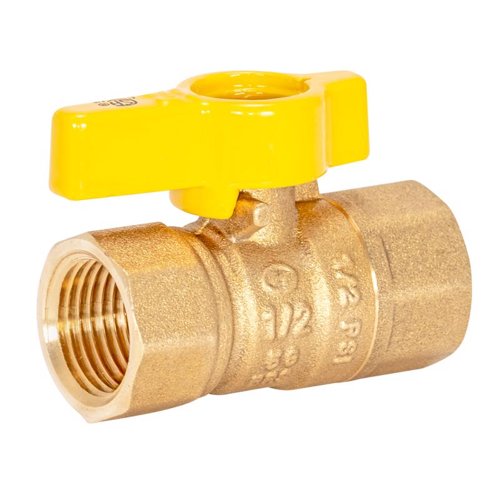 Eastman 1/2 in. Brass FIP Ball Valve T-Handle For Gas