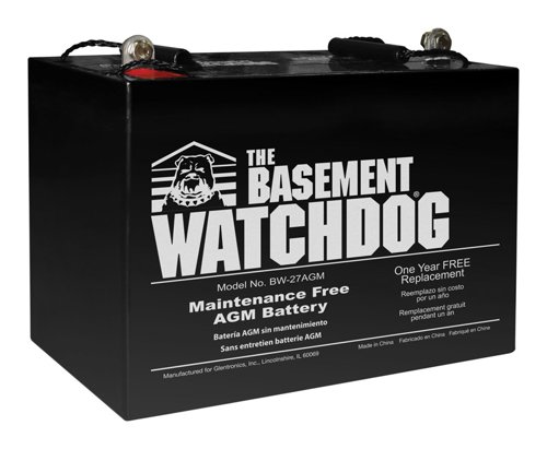 The Basement Watchdog 9 in. H X 10-1/4 in. W X 6-1/2 in. L Maintenance Free Battery For BW-27AGM
