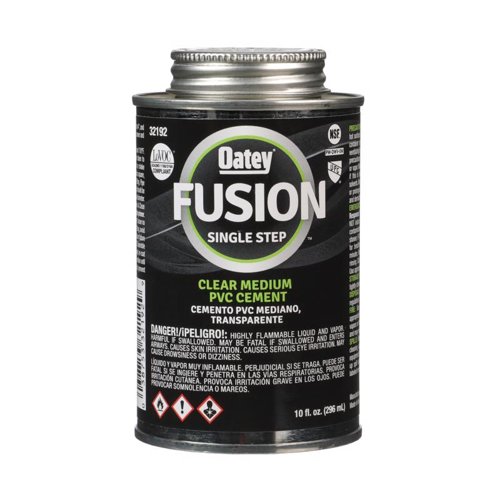 Oatey Fusion Single Step Clear Cement For Medium PVC 10 oz
