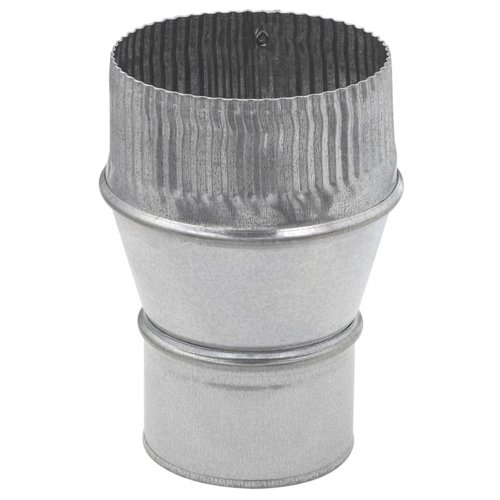 Imperial 3 in. D X 4 in. D Galvanized Steel Furnace Pipe Increaser