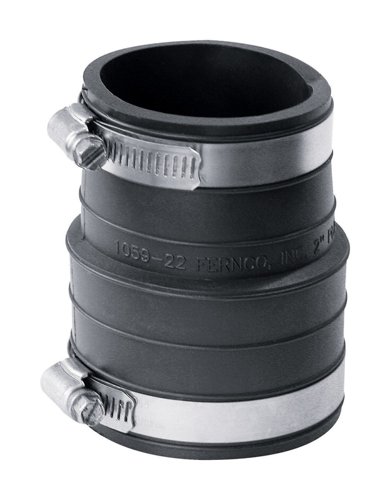 Fernco Schedule 40 2 in. Socket X 2 in. D Socket PVC 3-1/2 in. Flexible Coupling 1 pk