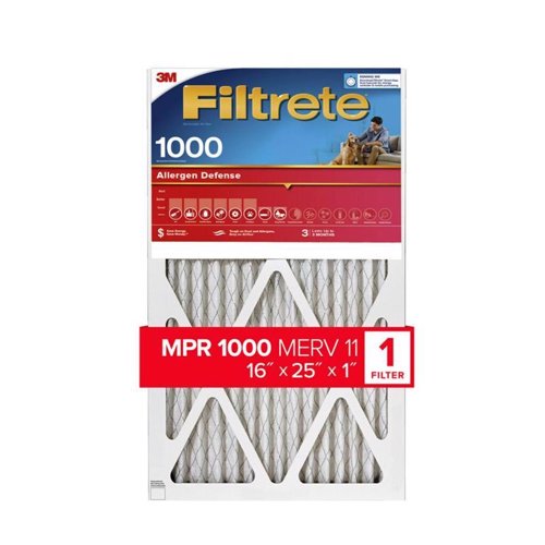 Filtrete 16 in. W X 25 in. H X 1 in. D 1000 MPR Pleated Allergen Air Filter 1 pk