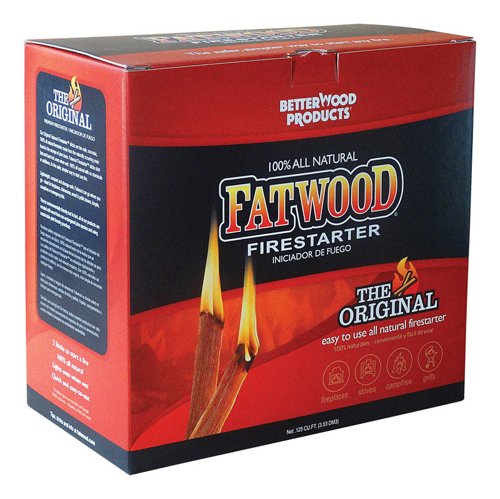 Better Wood Products Fatwood Pine Resin Stick Fire Starter 15 min 5 lb