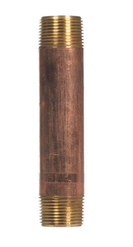 Anderson Metals 1 in. MPT in. Red Brass Nipple 6 in. L