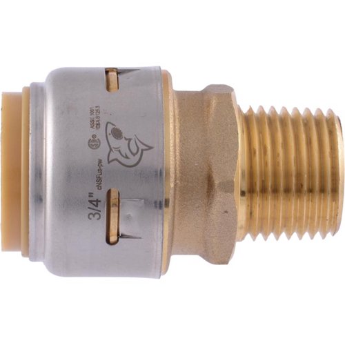 SharkBite Push to Connect 3/4 in. PF X 1/2 in. D MPT Brass Reducing Adapter